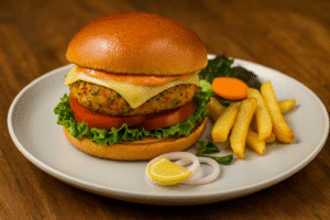 Vegetable or Soya Burger – Chaii Dosa Cafe